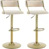 Vente-unique - MAYEMA Barhocker Stoff Beige - B 49 cm x H 107 cm87 cm x L 46 cm Bild 2