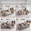 Leawin Sofa Sofas Wohnzimmer, modulares Sofa mit Schlaffunktion L-Form, Werkzeuglos montierbar, wandelbar & ideal für kleine Räume Bild 3