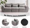 Leawin Sofa Sofas Wohnzimmer, modulares Sofa mit Schlaffunktion L-Form, Werkzeuglos montierbar, wandelbar & ideal für kleine Räume Bild 4