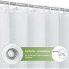 Duschvorhang Textil Grau 180X180cm Wasserdicht Waschbar mit 12 Ringen Bild 5