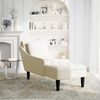 vidaXL Chaiselongue mit Kissen und Rechter Armlehne Creme Samt 4009779 Bild 2