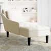vidaXL Chaiselongue mit Kissen und Rechter Armlehne Creme Samt 4009779 Bild 3