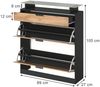 Schuhkipper Alex Goldkraft Eiche/Anthrazit 89 x 105 cm mit LED-Beleuchtung Vicco Bild 2