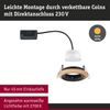 LED Einbauleuchte Lanati Einzelspot rund 84mm 30° Coin 6W 470lm 230V 2700K Farbton Eiche geölt, Schwarz matt Bild 4