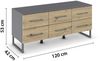 Lowboard >Butte< in Eiche Artisan / grau metallic - 120x53x42 (BxHxT) Bild 3