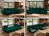 U-förmige Ecksofa, XXL Universalecke mit losen Kissen zum Wohnzimmer, Bettkästen und Schlaffunktion, schwarze Metallbeine - AXEL U - Dunkelgrün Velours Bild 2