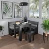 Esstisch mit Stuhl Roman Schwarz 90 x 60 cm Vicco Bild 4