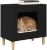 vidaXL Katzenhaus Schwarz 51 x 30 x 52 cm Holzwerkstoff 8000654 Bild 3