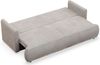 Selsey 'Ovo Mini' 3-Sitzer Schlafsofa mit Bettkasten, Velours Easy-Clean, grau Bild 4