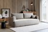 Selsey 'Ovo Mini' 3-Sitzer Schlafsofa mit Bettkasten, Velours Easy-Clean, grau Bild 3