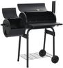 vidaXL Holzkohlegrill Barbecue Smoker, Stahl Schwarz, 103 x 60 x 113 cm Bild 4