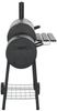 vidaXL Holzkohlegrill Barbecue Smoker, Stahl Schwarz, 103 x 60 x 113 cm Bild 3