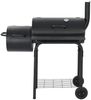 vidaXL Holzkohlegrill Barbecue Smoker, Stahl Schwarz, 103 x 60 x 113 cm Bild 2