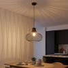 Pendelleuchte, Metallgeflecht, rostfarben, H 150 cm Bild 3