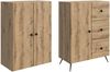 vidaXL Schrankset 2 pcs Artisan-Eiche Holzwerkstoff 3416906 Bild 3