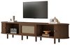 MODFU Lowboard Rattan-Elemente (Fernsehschrank, Fernsehtisch,TV-Board,TV-Ständer, Wohnzimmermöbel, 1 St, 2 Schiebetür, 1 Schublade), Rattan-Design, mit verstellbare Füße Bild 4