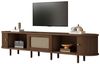 MODFU Lowboard Rattan-Elemente (Fernsehschrank, Fernsehtisch,TV-Board,TV-Ständer, Wohnzimmermöbel, 1 St, 2 Schiebetür, 1 Schublade), Rattan-Design, mit verstellbare Füße Bild 5