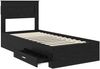 vidaXL Bettrahmen Schwarz Eichen-Optik 90 x 190 cm Holzwerkstoff 3410028 Bild 5