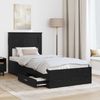 vidaXL Bettrahmen Schwarz Eichen-Optik 90 x 190 cm Holzwerkstoff 3410028 Bild 3