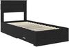vidaXL Bettrahmen Schwarz Eichen-Optik 90 x 190 cm Holzwerkstoff 3410028 Bild 4