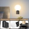 Nettlife Wandleuchte Schwarz Innen modern Weiß Glaskugel G9 Max 40W, ohne Leuchtmittel, innen Nachttischlampe für Schlafzimmer Treppe Flur Bild 2