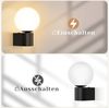 Nettlife Wandleuchte Schwarz Innen modern Weiß Glaskugel G9 Max 40W, ohne Leuchtmittel, innen Nachttischlampe für Schlafzimmer Treppe Flur Bild 3