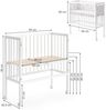 Beistellbett Sophie Weiß 94 x 42.5 cm 2 Seitenschienen Vitalispa Bild 3