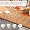 Gartentisch mit Schirmloch Terrassentisch für 8 Personen Rechteckiger Balkontisch aus Akazienholz Bild 5