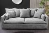 Gemütliches Hussensofa PARADISO 200cm Bouclé grau Federkern Bild 2