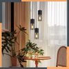 ZMH Pendelleuchte 3-flammig Glas Pendelleuchte E27 LED rund schwarz Pendelleuchte Bild 2