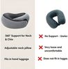 Athlix Nackenkissen Reise Nackenkissen Memory-Schaum Nackenstütze Schlafkissen, Ergonomisches Design, atmungsaktiv, waschbarer Bezug Bild 2