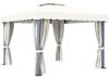 vidaXL Pavillon mit Vorhang 3x3 m Cremeweiß Aluminium 3053377 Bild 4