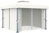 vidaXL Pavillon mit Vorhang 3x3 m Cremeweiß Aluminium 3053377 Bild 2