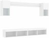 vidaXL 6-tlg. Wohnwand mit LED-Beleuchtung Weiß Holzwerkstoff 3216686 Bild 3