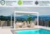 Weide Deluxe Plus | Pergola Voll Aluminium freistehend | 4 x 4 M | Lamellendach weiß Bild 5