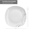 XL-Buffetplatte Portofino 285x285 mm quadratischer Servier-Teller Teller Dekor grau Porzellan Gastro Bild 3