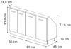 Küchenschrank für Dachschrägen R-Line Artisan-Eiche 140 cm 2er Set Vicco Bild 2