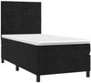 Boxspringbett mit Matratze & LED Samt Schwarz 80x200 cm Bild 3