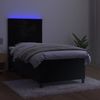 Boxspringbett mit Matratze & LED Samt Schwarz 80x200 cm Bild 4