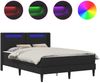 vidaXL Bettgestell mit Matratze Schwarz 140 x 190 cm Kunstleder 3414910 Bild 3