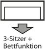 Home affaire 3-Sitzer TRIPLO optionale Schlafsofa mit Bettkasten, Maße B/T/H: 215/100/89 cm, Wahlweise Bettfunktion - Liegefläche 145x191 cm, Rücken-, Zierkissen Bild 3