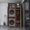 Roomart Waschmaschinenschrank - DORA-II- 115 cm breit - Wasch- & Trocknerschrank mit Türen & Ausziehbrett, Waschmaschinen-Überbau für Waschküche & Hauswirtschaftsraum • Eiche Bild 3