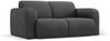 Micadoni Sofa Molino 2-Sitzer Strukturierter Stoff Dunkelgrau Bild 2