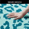 OTTO home Badematte Anna Leo, Badvorleger, Badezimmer Teppich, Duschvorleger, Höhe 15 mm, rutschhemmend beschichtet, schnell trocknend, fußbodenheizungsgeeignet, Polyester, rechteckig, mit Animal Print, modernes Muster, Leo, weich Bild 4