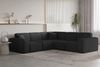 Ecksofa Designersofa CELES PREMIUM Stoff Ascot Bukla Schwarz Seite Universal Bild 5