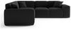 Ecksofa Designersofa CELES PREMIUM Stoff Ascot Bukla Schwarz Seite Universal Bild 2