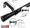 Deco-Raum® Gardinenstange Liya 19mm | Länge: 120cm | Material: Metall | Farbe: Schwarz Bild 2
