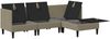 vidaXL Wohnzimmergarnitur 4 pcs Khaki Stoff 3413795 Bild 4