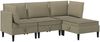 vidaXL Wohnzimmergarnitur 4 pcs Khaki Stoff 3413795 Bild 2