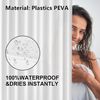 Duschvorhang 180x180 cm Weiß Anti-schimmel Wasserdicht Waschbar PEVA mit 12 Bild 4